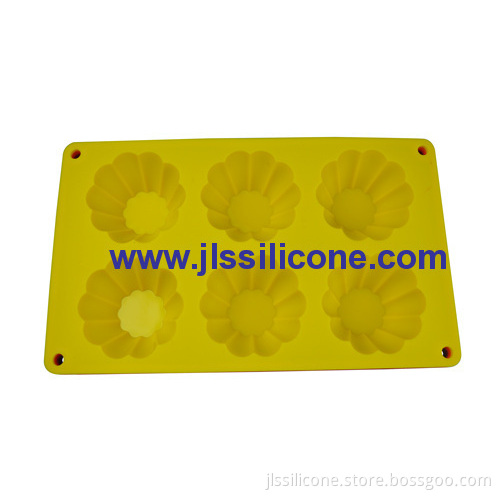 6 Sunflower Silicone Baking Molds Cake Bake Pan